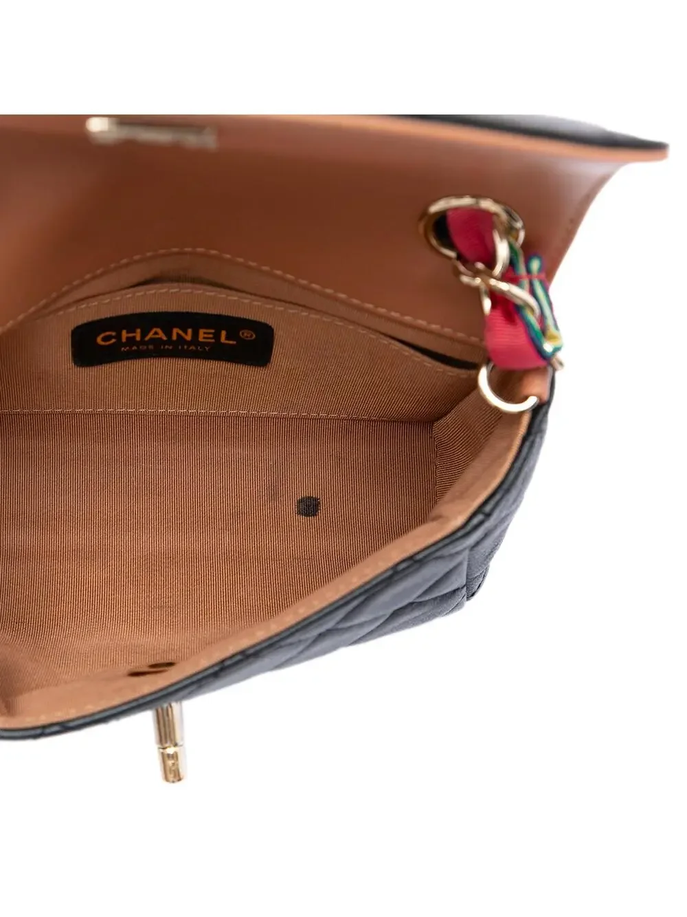 Chanel Ribbon Chain Flap Bag Quilted #287678C39B